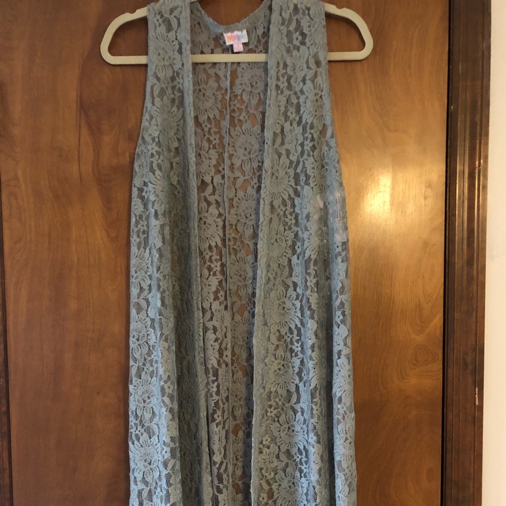 Light Olive Lace Joy Vest Duster